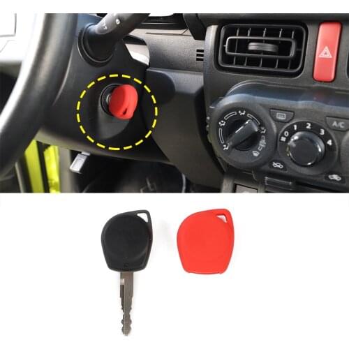 Car Key Case for Suzuki Jimny 2010-2017 2018 2019 2020 2021 2 Buttons Key Protective Case Car Interior Accessory Black/Red/Blue