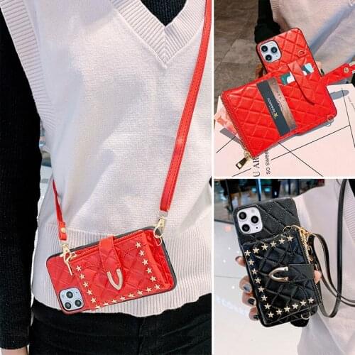 Luxurious Brand High-grade Leather Rope Change Bag Phone Case For IPhone 12 12 Pro Max 11 Pro X XS Max Cover For Iphone 7 8 P SE