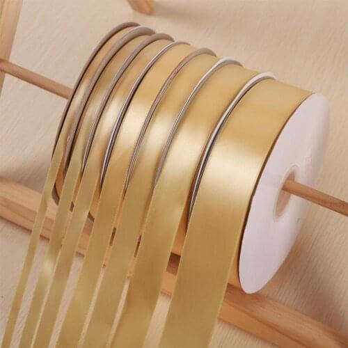 Chamois Color Ribbon 100 Yards/Roll Polyester Ribbons Wedding Party Christmas Decoration Cake Gift Box Wrap Hand DIY Accessories