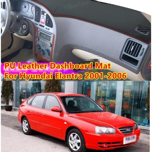 For Hyundai Elantra 2001-2006 XD I30 PU Leather Anti-Slip Mat Sunshade Dashmat Protect Carpet Dashboard Cover Pad Accessories