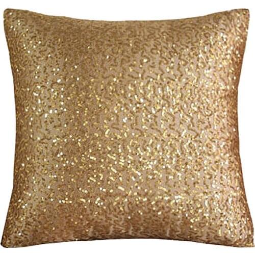 European Modern Gold Sequin 45x45cm Bedroom Sofa Living Room Car Cushion Waist Pillowcase