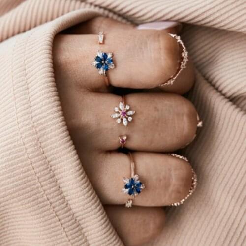 IDOWAITTING Rings With Crystals
