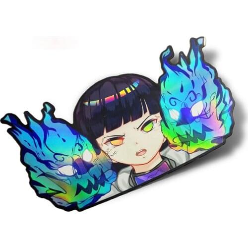 Personality Cartoon Car Stickers Anime Hinata Peeker Graffiti Peeking Car Window Bumper No Reflective Decal Apply To Car Window