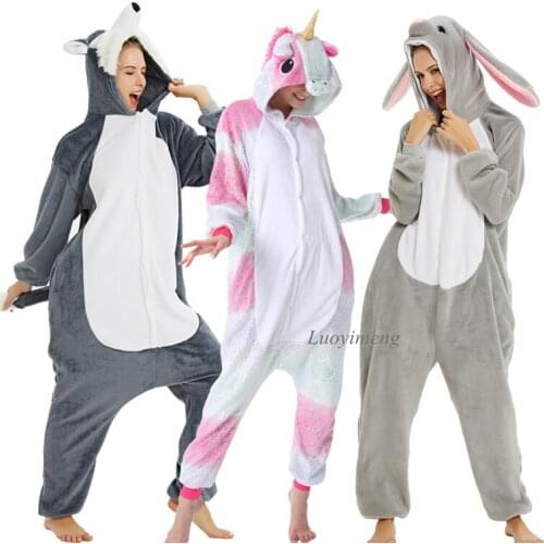 Cute Cartoon Unicorn Oneise For Adult Kigurumi Unicornio Overalls Nightie Unisex Women Anime Cosplay Sleepwear Kugurumi Jumpsuit