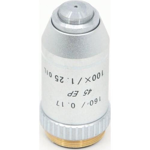 FYSCOPE 1PC100X Lab195N Medical Biological Microscope Semi Plan Achromatic Objective Lens 160/0.17 Thread Diameter 20.2mm