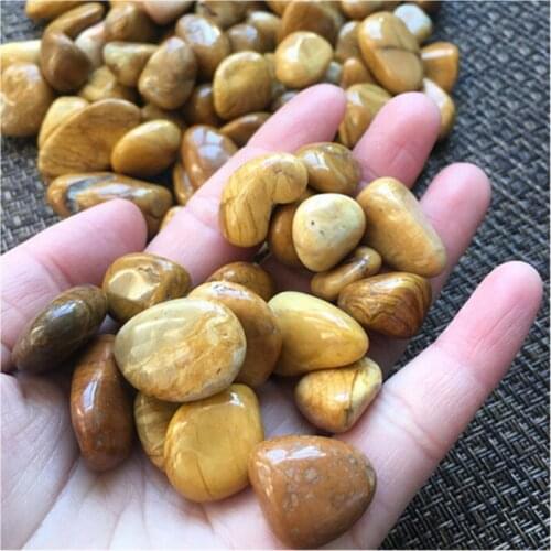 Natural Yellow Topaz Gravel Rock Crystal Quartz Mineral Specimen tumbled stone Aesthetic Room Decor