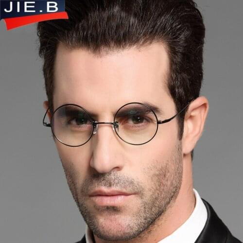 New Pure titanium Retro glasses oval-shaped glasses frame men Creative Optical spectacle frame Business eyeglasses frame women