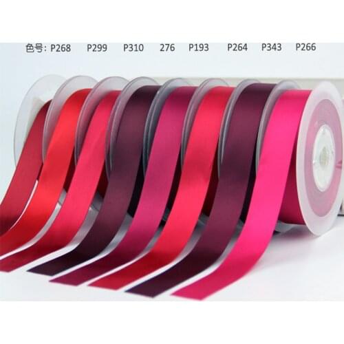 6/9/15/19/25/38/50mm100yards Single Face Satin Ribbon Red for Party Wedding Decora Handmade Rose Flowers Belt Top Quality