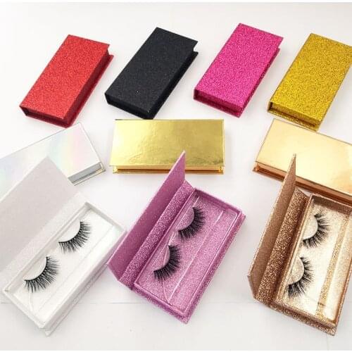 Wholesale eyelashes packaging box custom logo fake 3d mink lashes boxes faux cils strip diamond magnetic case empty