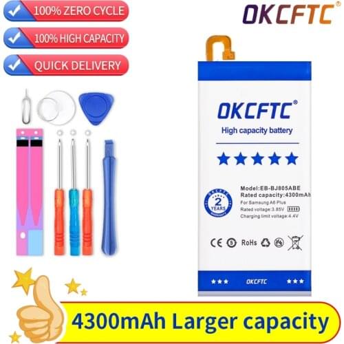 Original EB-BJ805ABE 4300mAh For Samsung Galaxy A6 Plus A6+ SM-A605F A605G A6050 A605K A605FN A605GN A6058 Authentic Battery