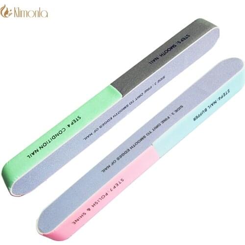 2Pcs Nail File Buffer Sanding Washable Nail Art Polisher Manicure Tools Polish BufferBlock Shiner File Nail Care Buffing Tools