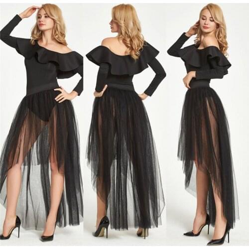 Beach Dress Long Skirts For Women LayersTutuTulle Skirt Wedding Rockabilly Ballet Petticoat Lace Skirt cover up beach woman