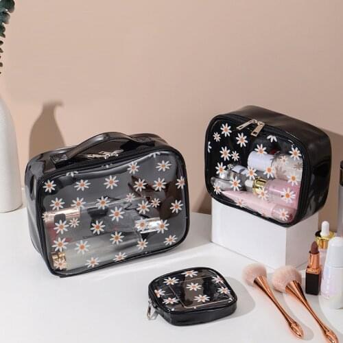 Portable Transparent Cosmetic Bag Women Waterproof Makeup Storage Pouch beautician tools Toiletry Organizing handbag Accessories