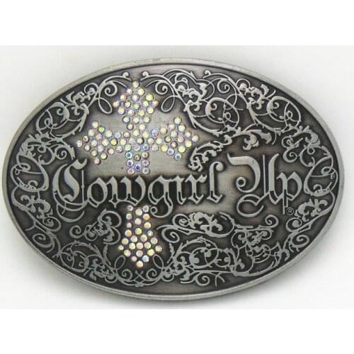 Silver Plated Anchor Belt Concho Screw Back Rhinestone Concho Leathercraft Cross Mens and Womens Belt Buckles