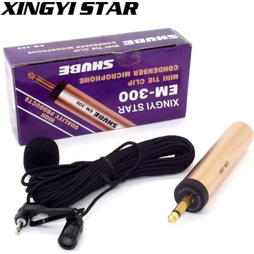 Professional Musical Instruments Lavalier Microphone Clip Tie Lapel Mic For PC Sax Voice Amplifier Megaphone Speaker Mixer Audio