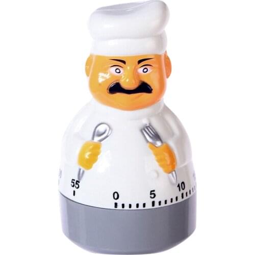 ProfessionalMultifunctional Practical Kitchen Timer Alarm Clock Cartoon Chef Design Home Cooking Supplies Cook Food Tools Kitche