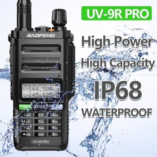 Baofeng UV-9R PRO IP68 Waterproof 50Km Long Distance Dual Band 136-174/400-520MHz Walkie Talkie UV-82 UV-5R UV-XR UV9R Ham Radio