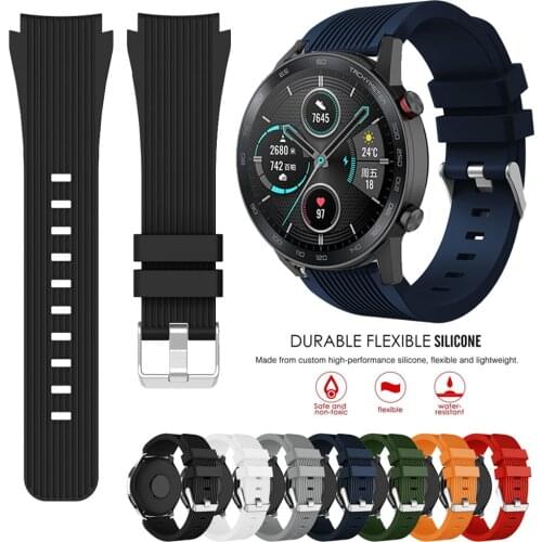 For Huawei Honor magic Watch 2 42mm 46mm Silicone Strap 20mm 22mm Sport Bracelet Watchband For Samsung Galaxy Watch 42mm 46mm