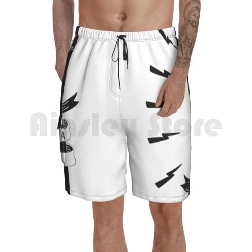 Rock N Roll Hand Design Beach Shorts Men Beach Pants Swimwear And Roll Rocknroll Heavy Metal Music Bands
