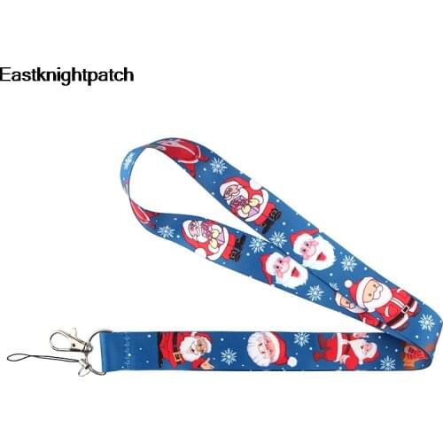 Christmas style keychains Accessory Safety Breakaway Mobile Phone USB ID Badge Holders Keys Straps Neck lanyards webbing E0930