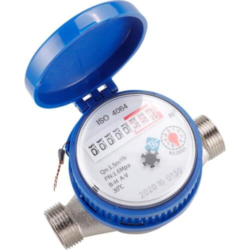 Cold Water Meter Adjustable Rotary Pointer Counter Water Measuring Meter Household Mechanical Rotary Wing Cold Water Meter
