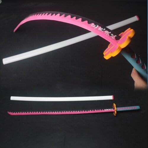 Demon Slayer: Kimetsu No Yaiba Love Pillar Mitsuri Kanroji Soft Sword Cosplay Prop PVC Sword Weapons for Halloween Comic Party