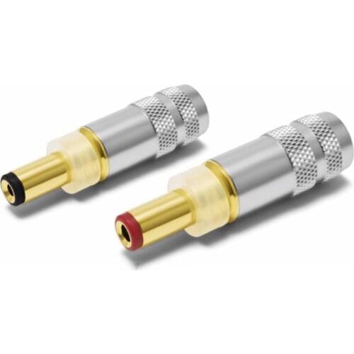 1PCS Electric King Copper Plated Gold DC-2.1G 2.1MM DC-2.5G 2.5MM DC Power Plug Jack for Linear Power Output Line DIY