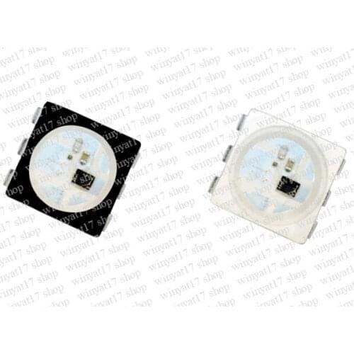 10pcs WS2813 (6pins) Dual-signal 5050 SMD Black/White version WS2813 Individually Addressable Digital RGB LED Chip 5V