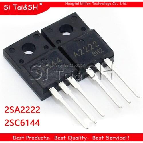 2pcs 2SA2222 2SC6144 TO-220F 1pairs 1pcs A2222 + 1pcs C6144 TO-220