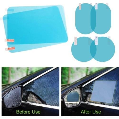 2PCS Rainproof Film Anti Fog Side Window Reflective Anti-Scratch Clear Protective Film Micro-Nano for Car Side Rearview Mirror