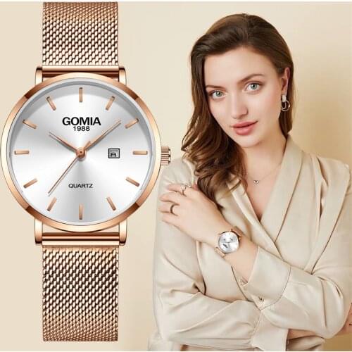 2020 Ladies Fashion Simple Dial Quartz Watch Gadyson Sleek Minimalist Geometric Square Gradient Matte Ladies Quartz Watch #N03