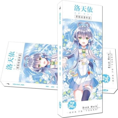 36 Pcs/Set Anime Luo Tianyi Paper Bookmark Stationery Bookmarks Book Holder Message Card Gift Stationery