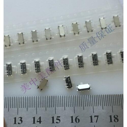 50PCS) 7-pin sliding power switch small switch 7p micro toggle switch 3-pin 2 side Toggle