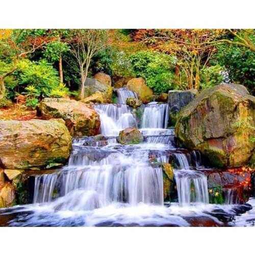 Full Square/Round Drill 5D DIY Diamond Painting "scenery Waterfall"Diamond Embroidery Mosaic Rhinestone Cross Stitch Decor Gift