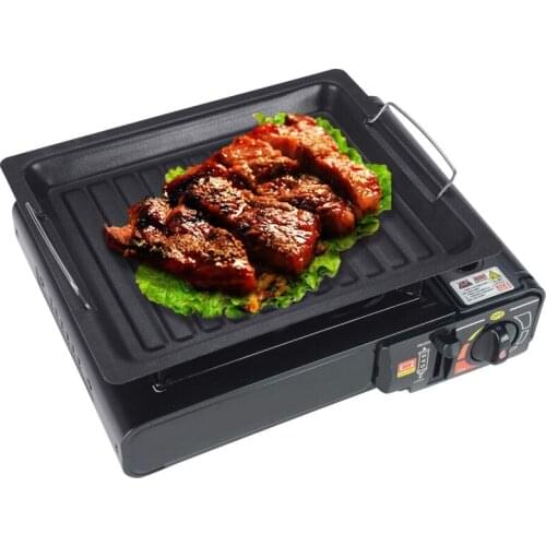 Non-Stick Thick Square Grill Pan with Two Helper Handles for Outdoor BBQ B2Cshop