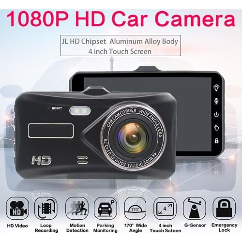 Car DVR 4.0" Full HD 1080P Dual Lens Rear View DashCam Video Recorder Dash Camera Vehicle Monitor Detector Camcorder Registrar