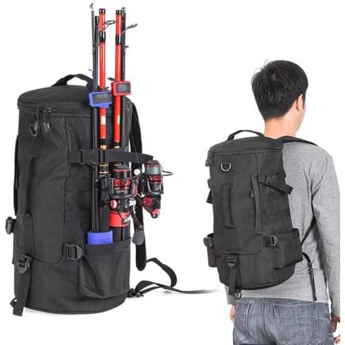 Large Multifunctional Waterproof Fishing Bag Outdoor Sports Waist Pack Fishing Lures Gear Storage Bag Single Crossbody Bags