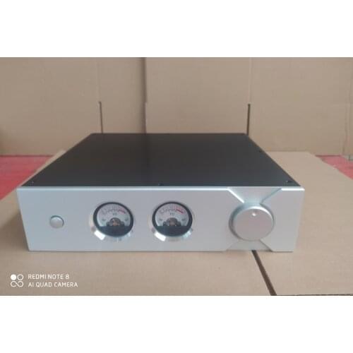 All aluminum VU Meter case/preamplifier/Power Amplifier /Class d /tube amplifier/amplificador audio/diy case(W350*D308*H90)