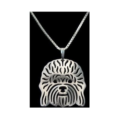 Dandie Dinmont Terrier jewelry - Gold and silver pendant and necklace animal