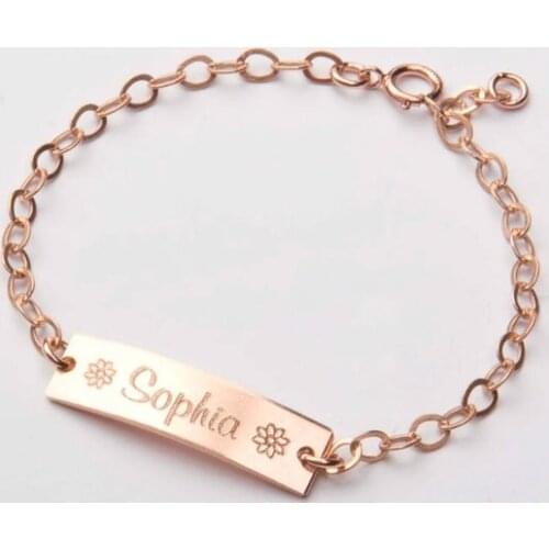 Custom Baby Name Bracelet Stainless Steel Adjustable Baby Toddler Child ID Bracelet-Personalized Girl Boy Birthday Gift