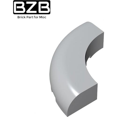 BZB MOC 24599 5x5 Smooth Cylindrical Corner Brick High-tech Building Block Model Kids DIY Creative Technical Brick Parts Toys