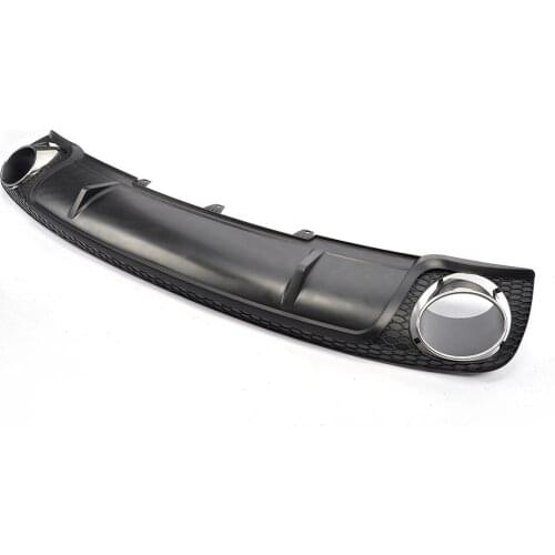 PP+Stainless steel auto car Rear bumper Lip With back exhaust For Audi A4 B9 RS4 2014UP