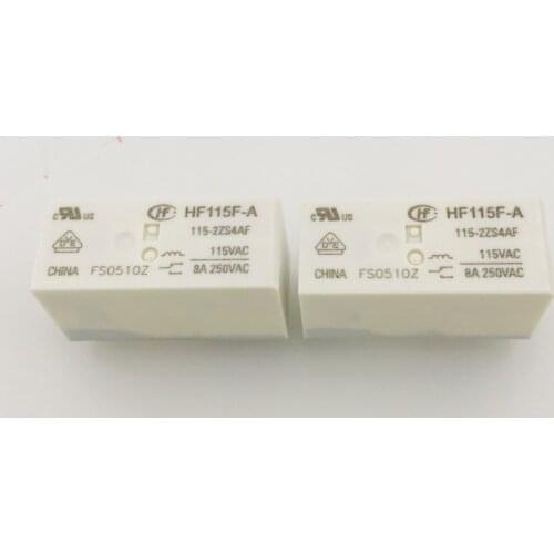 HF115F-A-115-2ZS4AF 115VAC 8pin 8A250VAC relays new orginal