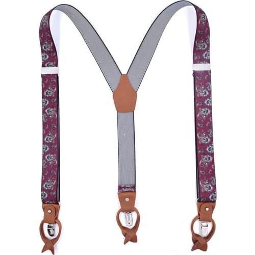 Y Back Suspenders Set for Men Women with Heavy Duty Clips Wide Adjustable Elastic Braces for Casual -MX8