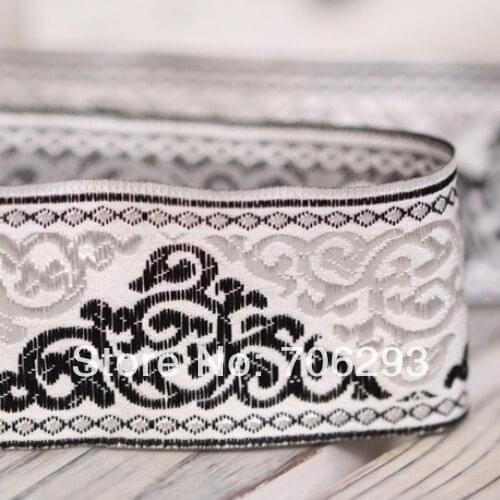 2014 NEW 33mmx10yards Polyester Woven Jacquard Ribbon national webbing ribbons laciness DIY accessory decoration floral ribbon