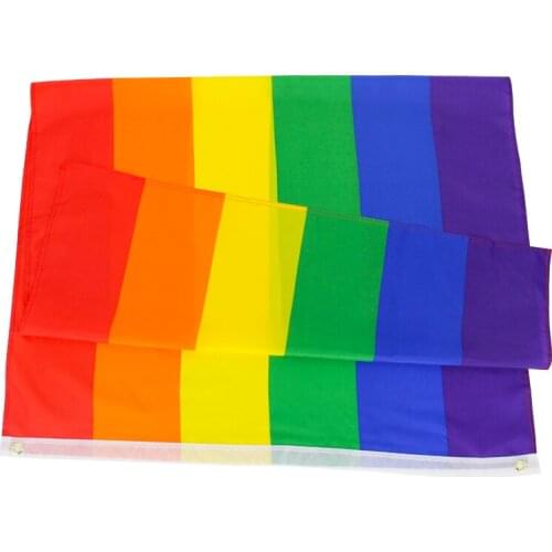 LGBT Gay Rainbow Flag Pride 100 Pcs/Lot 3x5FT Polyester Banner Gift Sports Vivid Color Digital Printed Indoor Outdoor Cheap