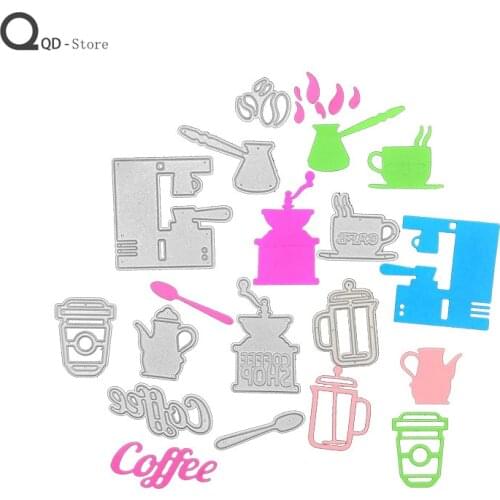 Coffee Appliance Metal Cutting Dies for Scrapbooking Mold Cut Stencil Handmade DIY Card Make Mould Model Craft Decoration New