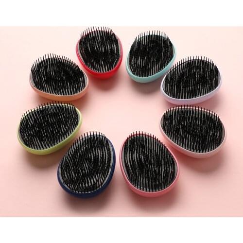 Mini Hair Brush Egg Shape hairbrush Anti Static Styling Tools Hair Brushes Detangling Comb Salon Hair Care comb For Travel
