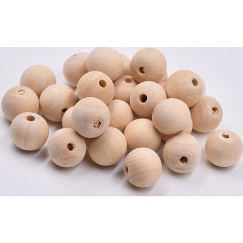 Natural Color Ball Round Spacer Wood Beads DIY 12/ Handwork DIY Beads For Jewelry 14/ Wooden Accessories Making 20MM K9R2