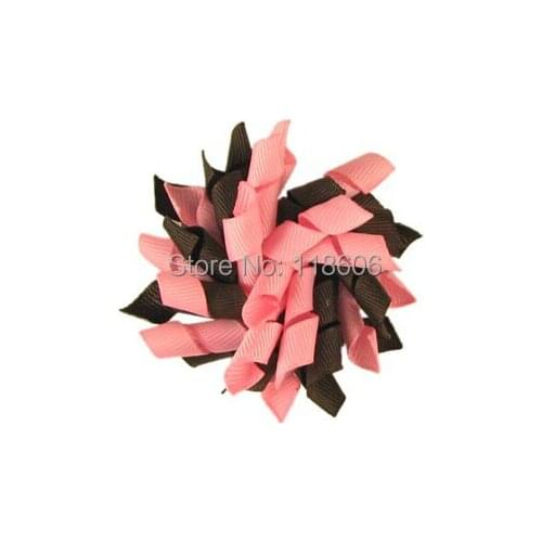 Wholesale Korker Bows Girls' Handmade Grosgrain Ribbon Hairbows with Clip Hair Clip Free Shipping
